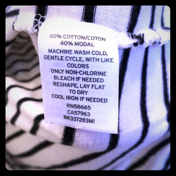 ABOUND Blk/Wht Striped Tunic Top - Picture 5 of 5